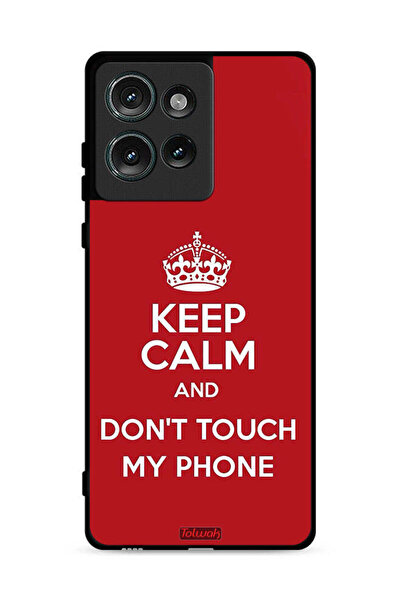 Tolwak غطاء حماية لهاتف موتورولا إيدج 50 - حافظ على هدوئك ولا تلمس هاتفي