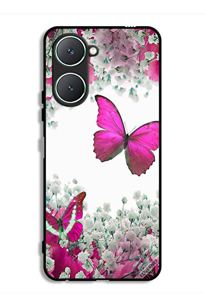 Covernex غطاء حماية لهاتف Vivo Y18i 4G بنقشة فراشات جميلة وورود صغيرة