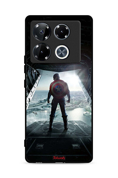 Tolwak غطاء حماية لهاتف Infinix Note 40 Pro 5G بشاشة عرض بورتريه كابتن أمريكا