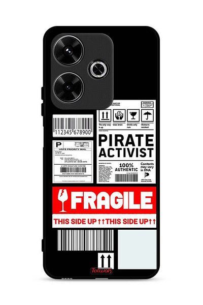 Tolwak Xiaomi Redmi 13 4G Protective Case Cover Private Activist Fragile Sticker