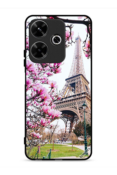 Covernex غطاء حماية لهاتف شاومي ريدمي 13 4G بطبعة زهور وبرج إيفل