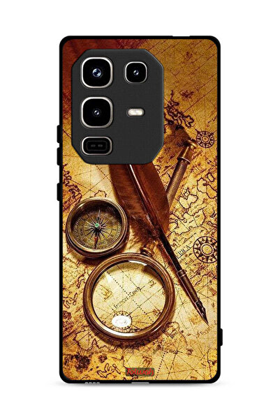 Tolwak غطاء حماية لهاتف Infinix Note 50 Pro 4G بتصميم بوصلة عتيقة