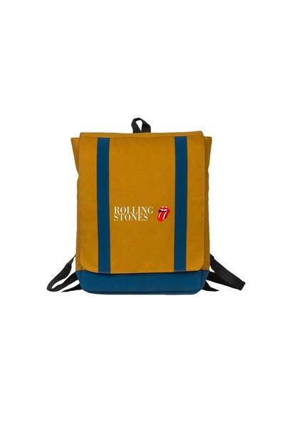 Z zepplin The Rolling Stones Logo Text Yellow Backpack