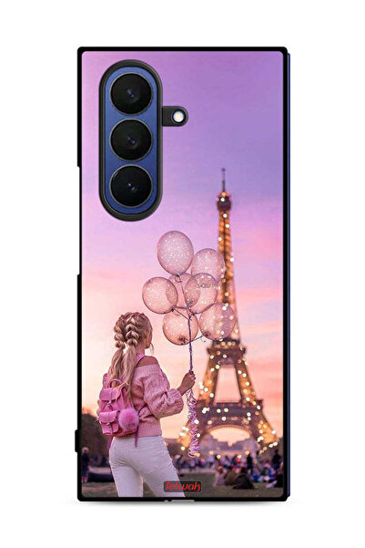 Tolwak غطاء حماية لهاتف سامسونج جالاكسي زد فولد 7، فتاة تحمل بالونات