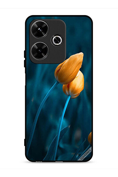 Covernex غطاء حماية لهاتف شاومي ريدمي 13 4G بنقشة زهرتين لطيفتين