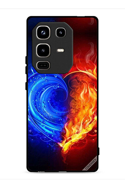 Covernex غطاء حماية لهاتف Infinix Note 50 Pro 4G بخلفية قلب النار والماء