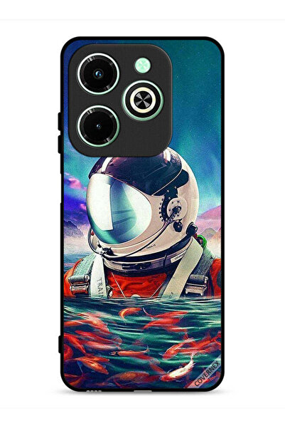 Covernex غطاء حماية لهاتف Infinix Hot 40i 4G بتصميم رائد فضاء في بحر الأسماك