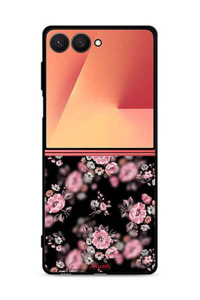 Tolwak غطاء حماية لهاتف Samsung Galaxy Z Flip7 بنقشة زهور بورتريه