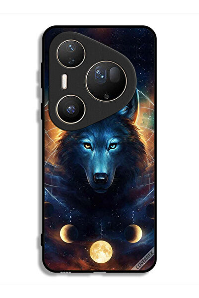 Covernex غطاء حماية فائق من هواوي بيورا 80 بتصميم ذئب في الفضاء