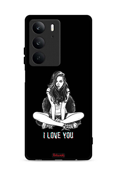 Tolwak غطاء حماية لهاتف Realme C75 4G برسومات "أحبك"