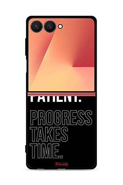 Tolwak غطاء حماية لهاتف Samsung Galaxy Z Flip7 - كن صبورًا، فالتقدم يستغرق وقتًا