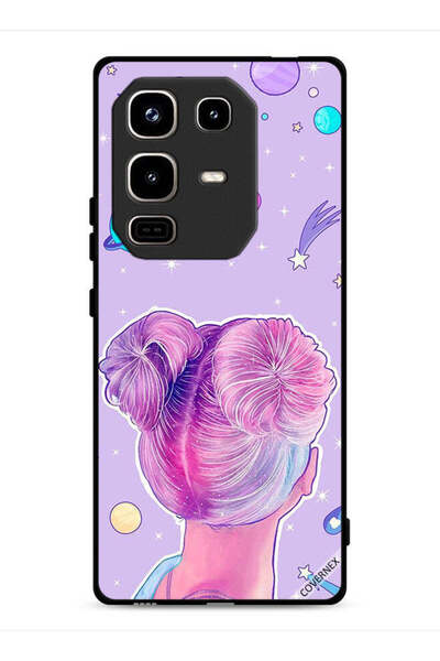 Covernex غطاء حماية لهاتف Infinix Note 50 Pro 4G برسومات فتاة ونجوم الفضاء