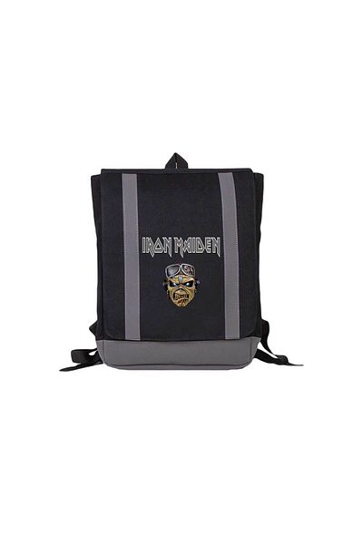 Z zepplin Iron Maiden Zombie Face Black Backpack