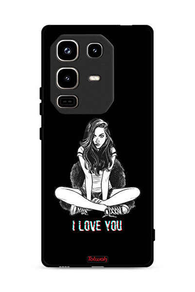 Tolwak غطاء حماية لهاتف Infinix Note 50 Pro 4G برسومات "أحبك"