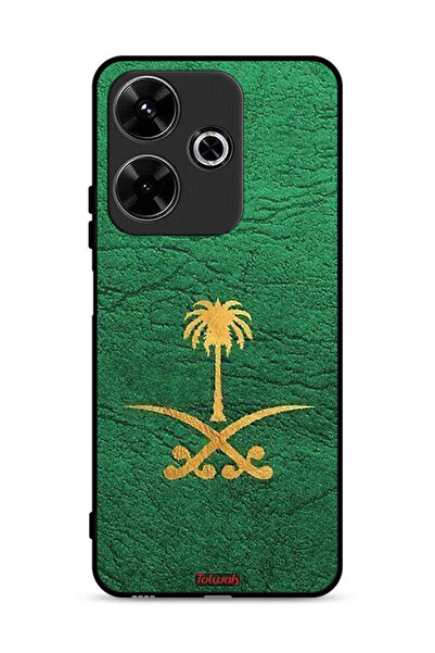 Tolwak غطاء حماية لهاتف شاومي ريدمي 13 4G، علامة المملكة العربية السعودية، جلد