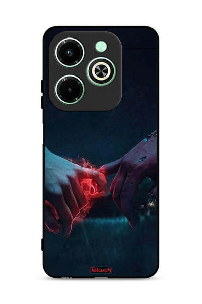 Tolwak غطاء حماية لهاتف Infinix Hot 40i 4G بطبعة "أيدي محترقة"