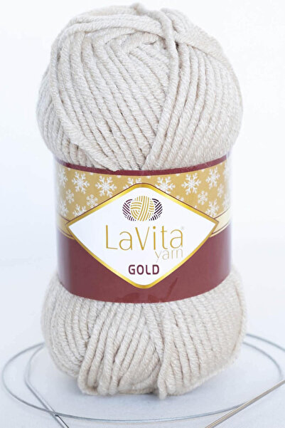 LaVita Yarn Χρυσό νήμα για πλέξιμο στο χέρι 100% ακρυλικό 100γρ (0553 TAŞ)