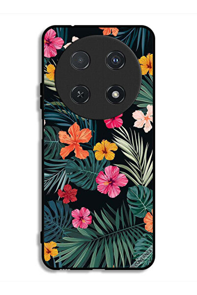 Covernex غطاء حماية لهاتف هواوي نوفا 13i، زهور متعددة الألوان وريش أخضر داكن