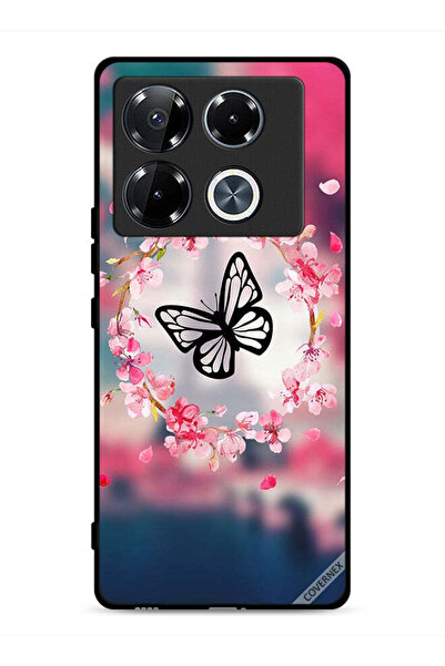 Covernex غطاء حماية لهاتف Infinix Note 40 Pro Plus 5G بتصميم فراشة وحلقة زهور