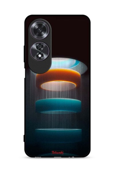 Tolwak غطاء حماية لهاتف Oppo A60 بنمط حلقات فنية