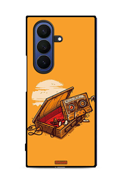 Tolwak غطاء حماية لهاتف سامسونج جالاكسي زد فولد 7 - فن الكاسيت والشريط اللاصق