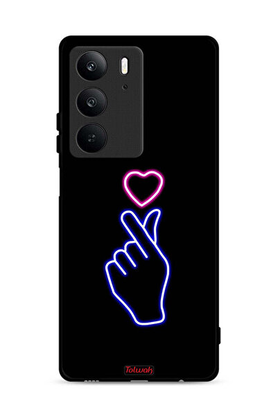 Tolwak غطاء حماية لهاتف Realme C75 4G بنقشة قلب سريع