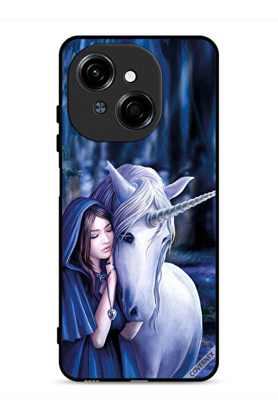 Covernex غطاء حماية لهاتف Tecno Spark Go 1S 4G بتصميم فتاة وحيد القرن المحبوبة
