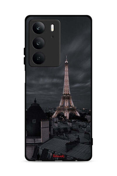 Tolwak غطاء حماية لهاتف Realme C75 4G بطبعة برج إيفل في الليل