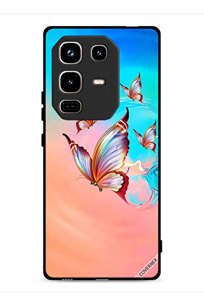 Covernex غطاء حماية لهاتف Infinix Note 50 Pro 4G بنقشة فراشات تحلق فوق لون ال...
