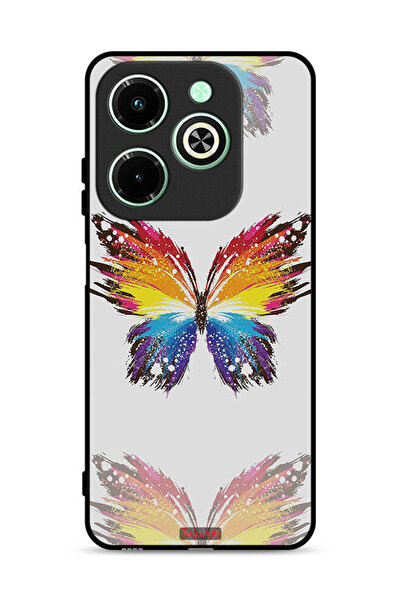 Tolwak غطاء حماية لهاتف Infinix Hot 40i 4G بخلفية بسيطة وفن رقمي وبساطة الفراشة