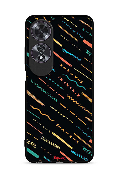 Tolwak غطاء حماية لهاتف Oppo A60 بنمط خطوط X مجردة