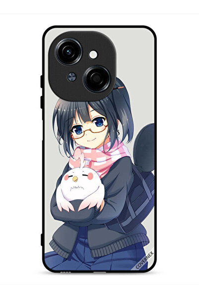 Covernex غطاء حماية لهاتف تكنو سبارك جو 1 4G، صورة فتاة تحمل حيوانًا أليفًا