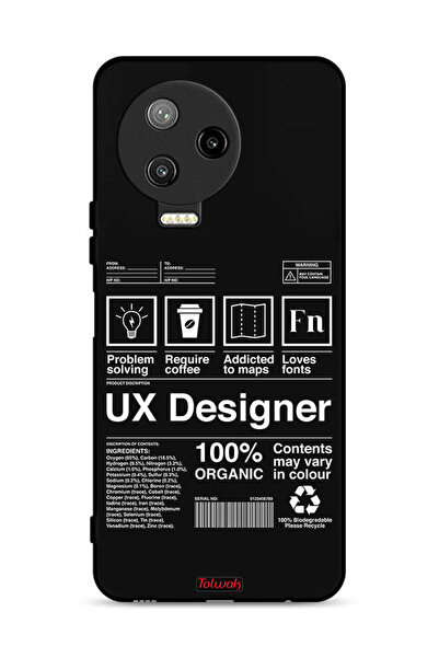 Tolwak Infinix Note 12 Pro 4G Protective Case Cover Ux Designer Sticker