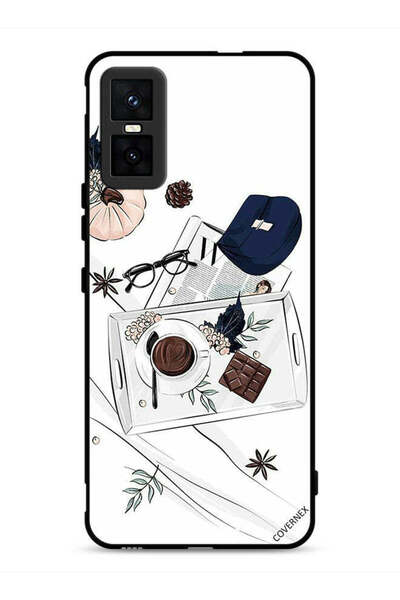 Covernex غطاء حماية لهاتف Infinix GT 30 Pro بنقشة قهوة وشوكولاتة