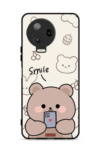 Tolwak غطاء حماية لهاتف Infinix Note 12 Pro 4G برسومات الدب المبتسم