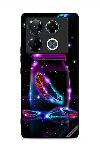 Covernex غطاء حماية لهاتف Infinix Note 40 Pro Plus 5G بنقشة ريش في جرة