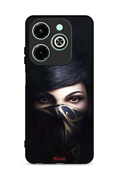 Tolwak غطاء حماية لهاتف Infinix Hot 40i 4G بنقشة فتاة محجبة
