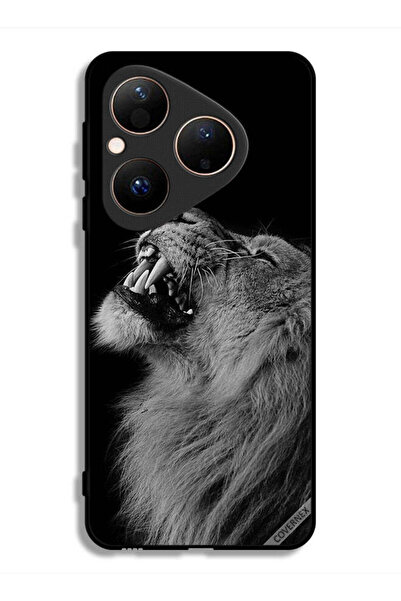 Covernex غطاء حماية لهاتف هواوي بيورا 80 بتصميم الأسد المبهج