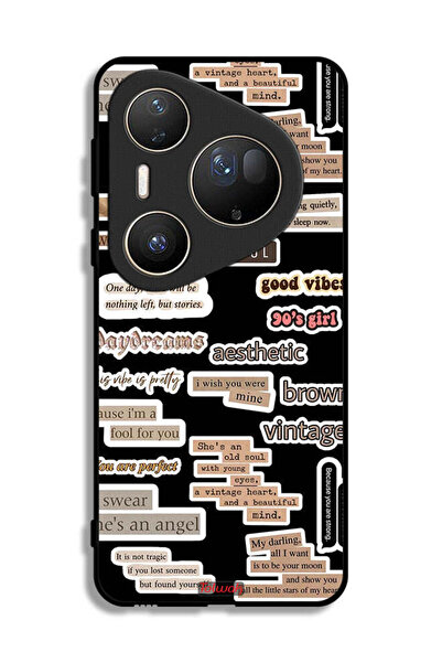 Tolwak Huawei Pura 80 Ultra Protective Case Cover Beautiful Quotes Stickers