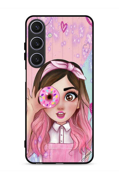 Covernex غطاء حماية لهاتف سامسونج جالاكسي A26 برسومات فتاة محبة للدونات