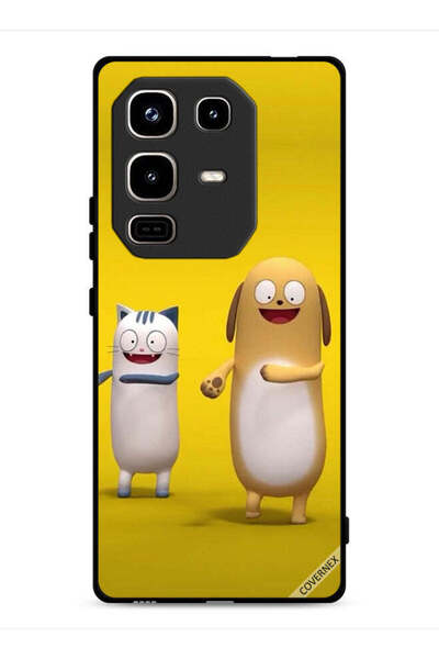 Covernex غطاء حماية لهاتف Infinix Note 50 Pro 4G بنقشة قصة القط والكلب