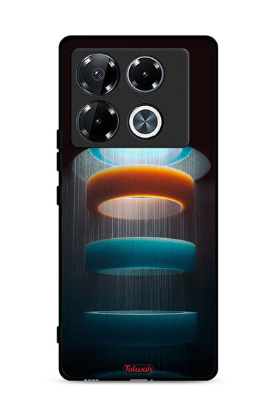 Tolwak غطاء حماية لهاتف Infinix Note 40 Pro 5G بنمط حلقات فنية