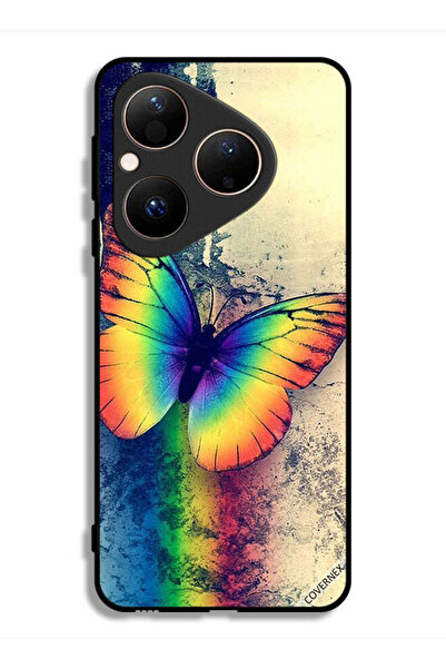 Covernex Huawei Pura 80 Protective Case Cover Vintage Rainbow Butterfly