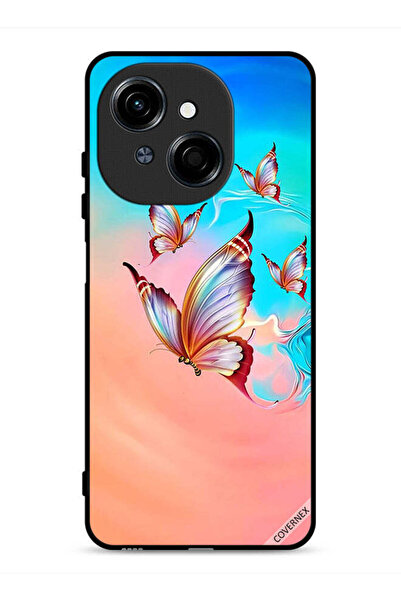 Covernex غطاء حماية لهاتف تكنو سبارك جو 1 إس 4G، مزين برسومات فراشات تحلق فوق...