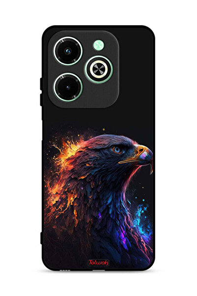 Tolwak غطاء حماية لهاتف Infinix Hot 40i 4G بنقشة فن النسر