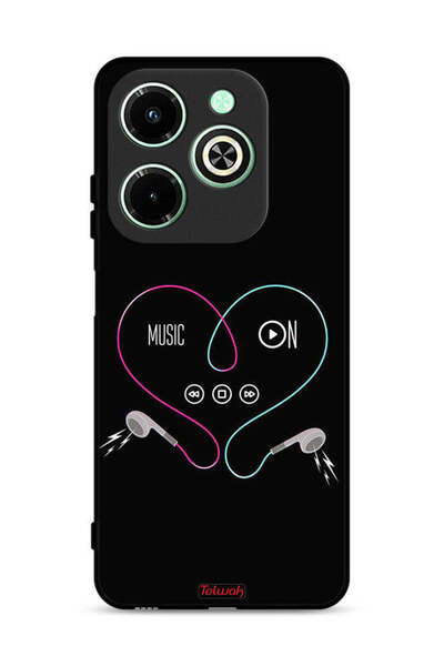 Tolwak غطاء حماية لهاتف Infinix Hot 40i 4G مع موسيقى