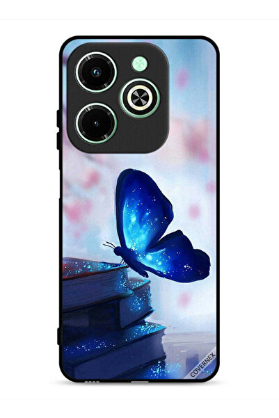 Covernex غطاء حماية لهاتف Infinix Hot 40i 4G بتصميم فراشة جالسة على كتاب