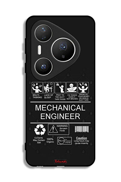 Tolwak غطاء حماية لهاتف هواوي بيورا 80 برو بلس، ملصق مهندس ميكانيكي