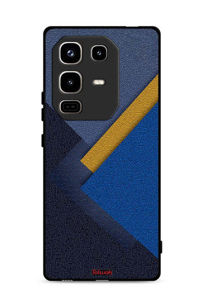 Tolwak غطاء حماية جلدي بتصميم مثلثات لهاتف Infinix Note 50 Pro 4G