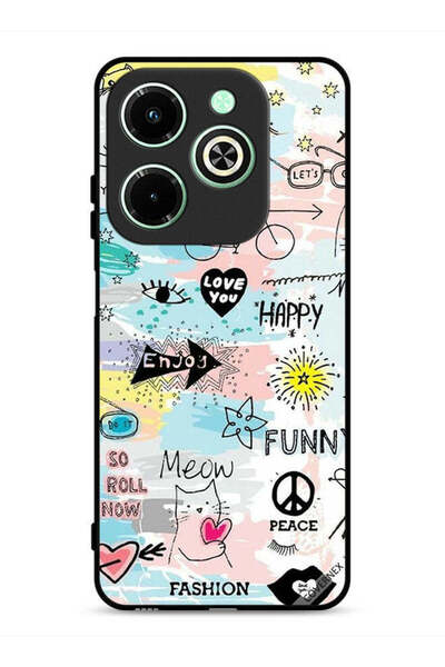 Covernex غطاء حماية لجهاز Infinix Hot 40i 4G بتصميم Doodle Meow Enjoy